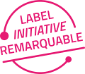 Label initiative remarquable de couleur rose
